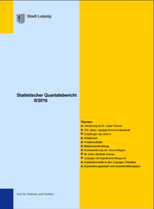 Deckblatt Statistischer Quartalsbericht II/2016 der Stadt Leipzig (Quelle: Amt für Statistik und Wahlen Stadt Leipzig)